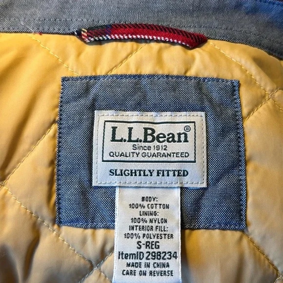 L. L. Bean Men's PrimaLoft Lined Chamois Shirt Jac, Untucked Fit, Plaid Small - Picture 6 of 6
